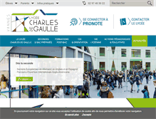 Tablet Screenshot of lycee-charlesdegaulle-vannes.fr